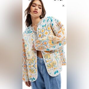 ASOS Multicolor Patterned Puffer Jacket